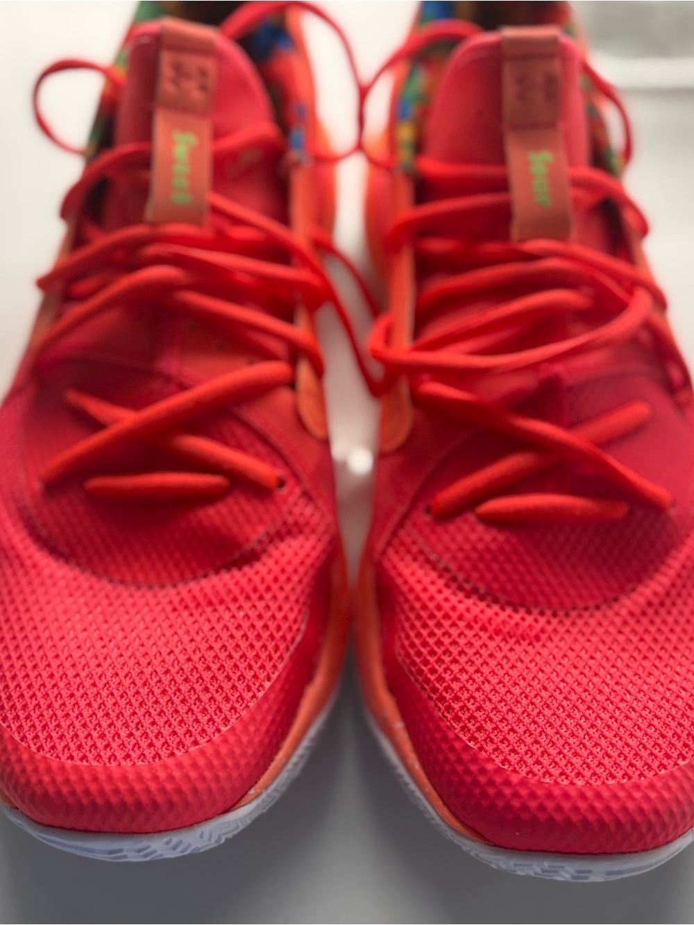 Under Armour x Sour Patch Kids Curry 7 Peach Plasma Basketball Shoes size 10.5 - Picture 9 of 10